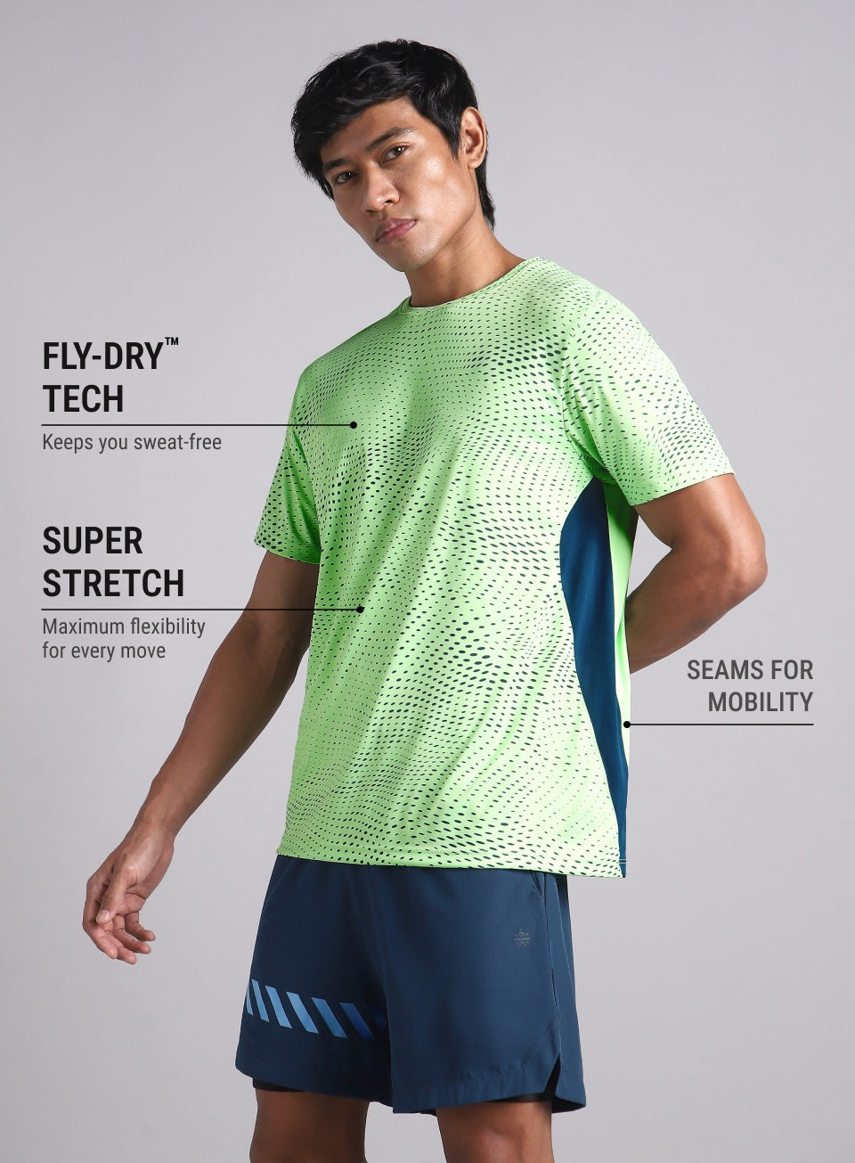 Men's Lime Dynamic Move Training T-shirt
