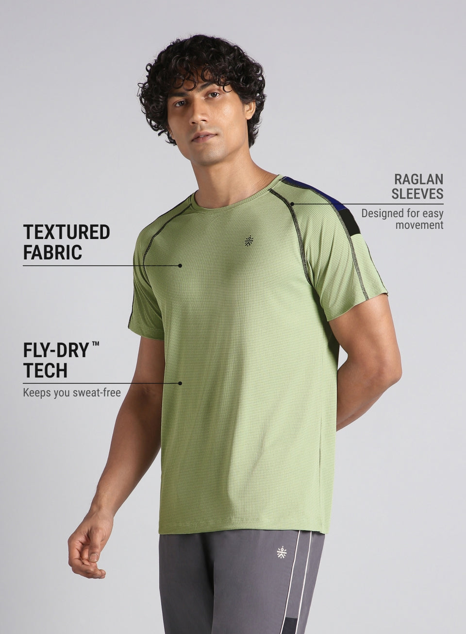 Men's All Format Green High Performance T-Shirt