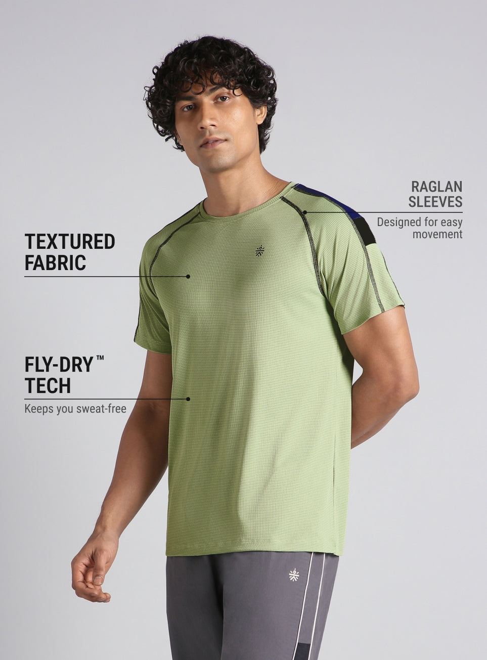 Men's All Format Green High Performance T-Shirt