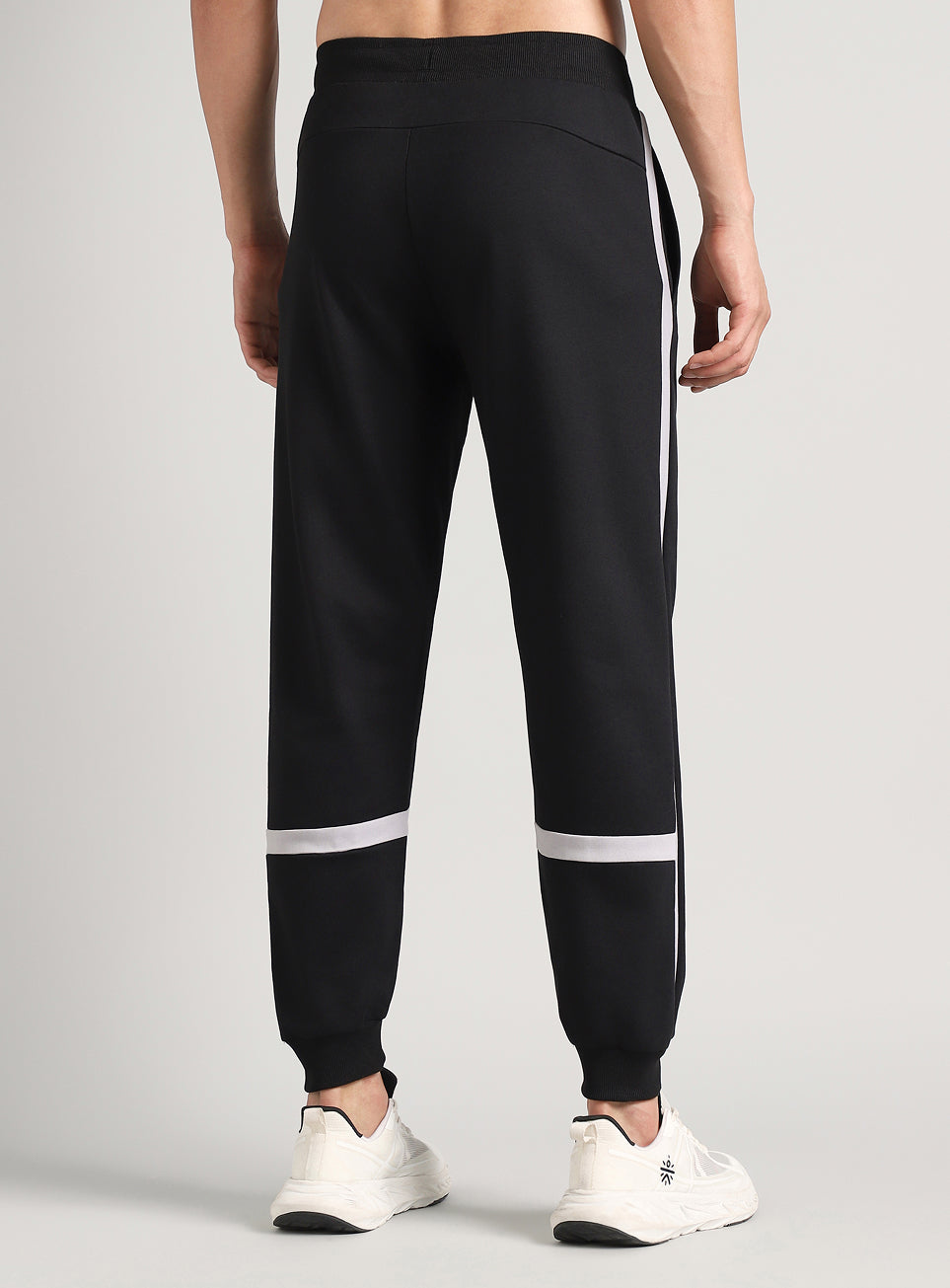 Men's Black Courtside Sporty Joggers