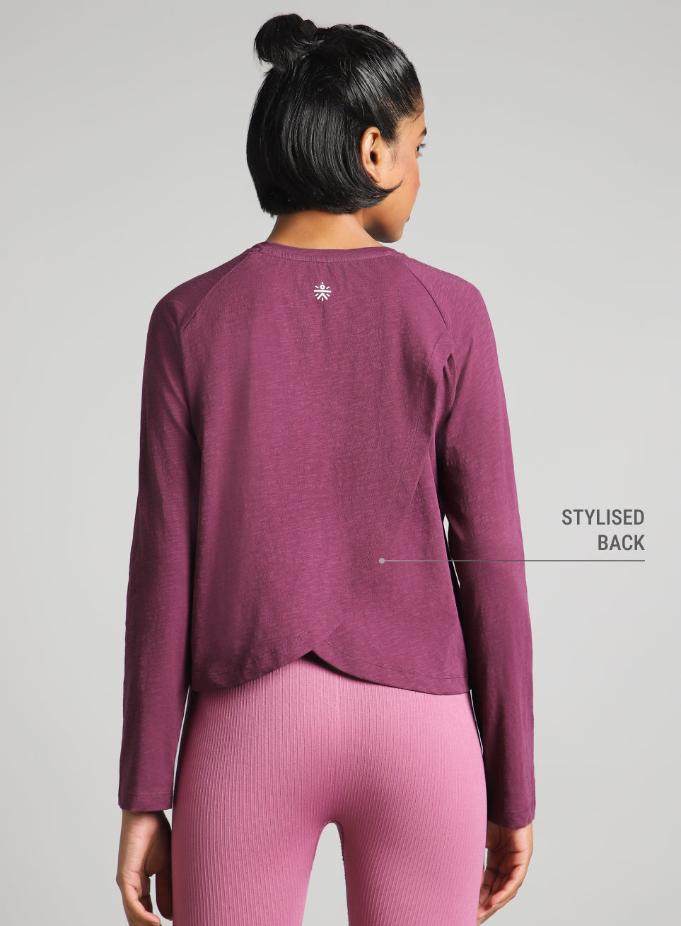 Women's Purple Form Overlap Yoga T-shirt