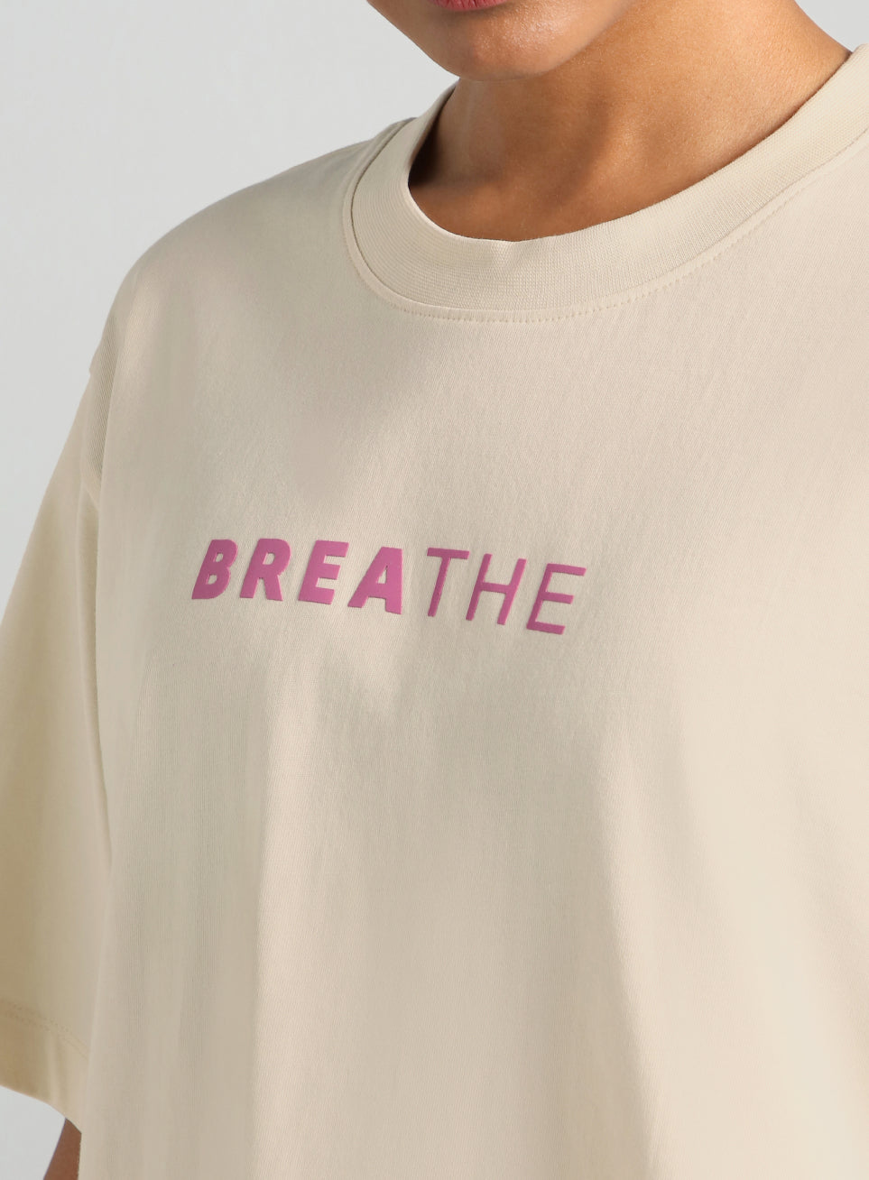 Women's Off White Flow Side Tie Up Relaxed fit T-shirt