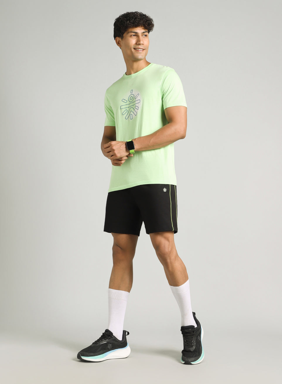 Men's Black Edge Line Training Shorts