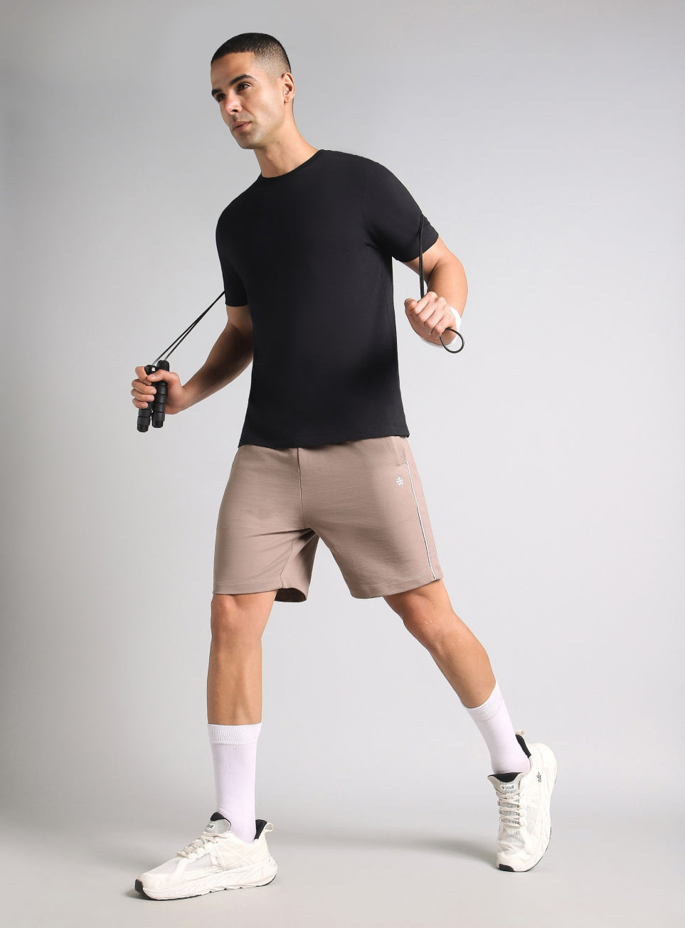 Men's Khaki Edge Line Training Shorts
