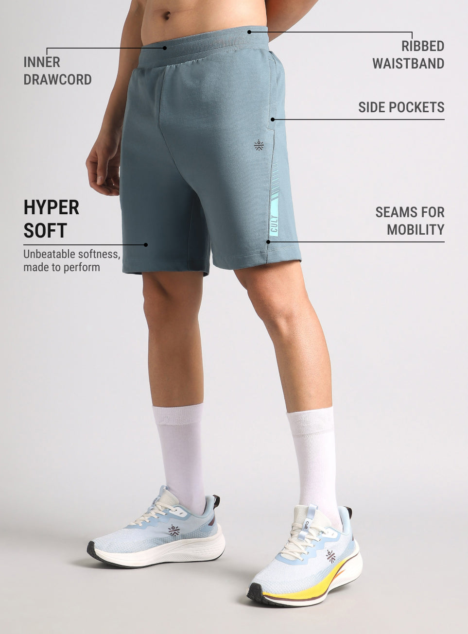 Men's Blue Cult Power-Up Training Shorts