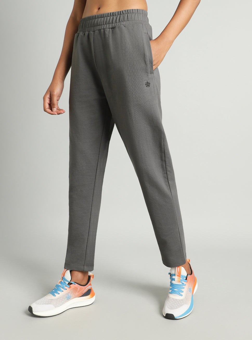 Women's Grey Easy Move Training Trackpants