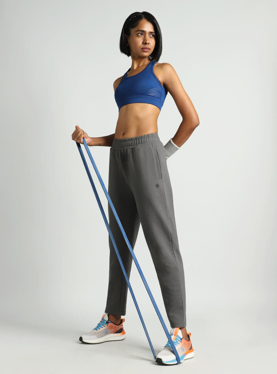 Women's Grey Easy Move Training Trackpants
