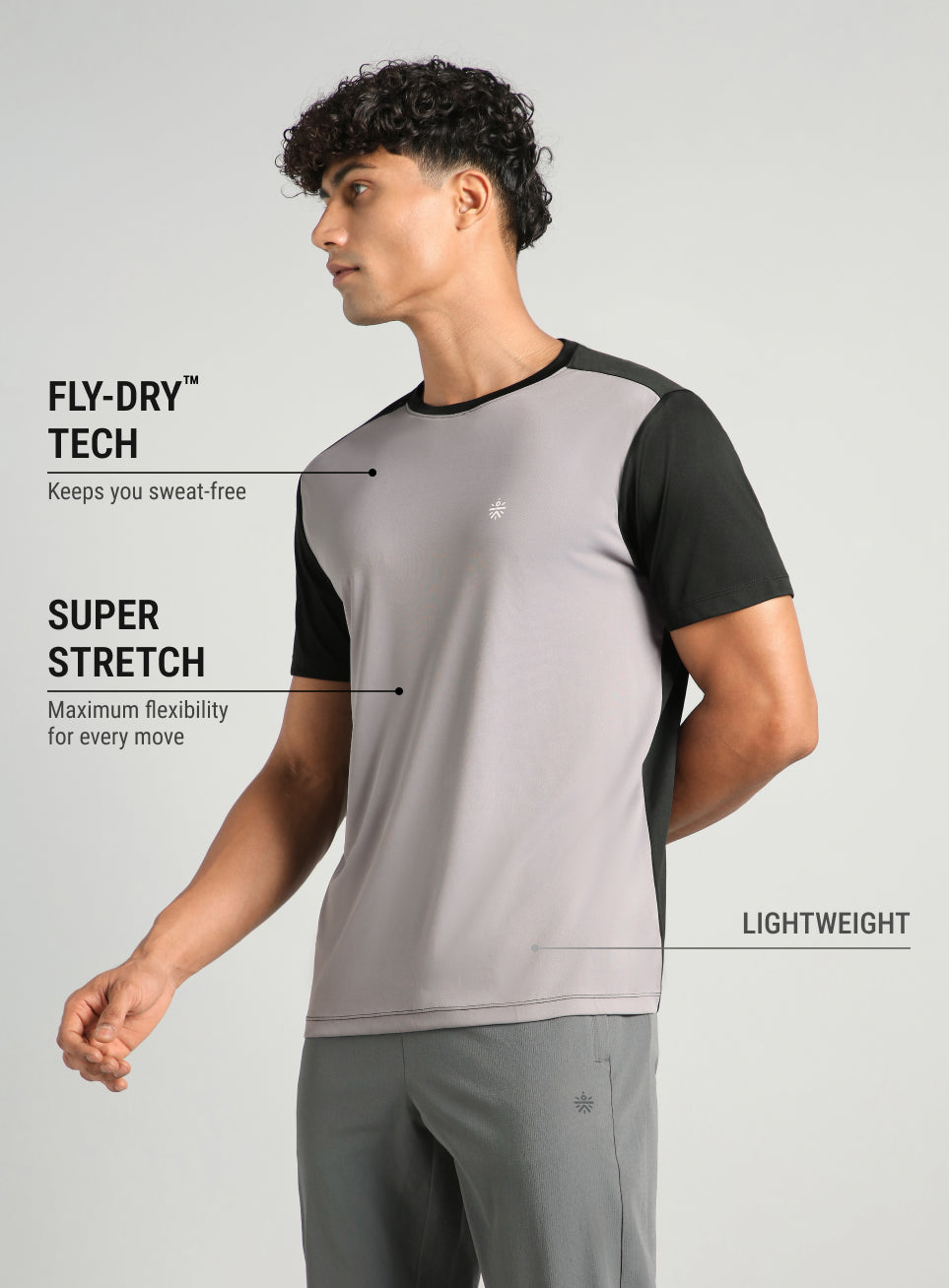 Men's Grey Play Big FLY-DRY™T-shirt