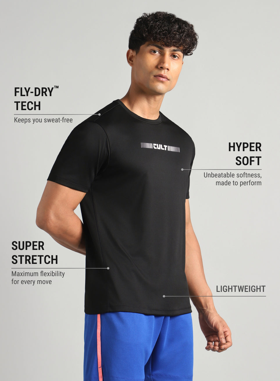 Men's Black Everyday Performance T-shirt