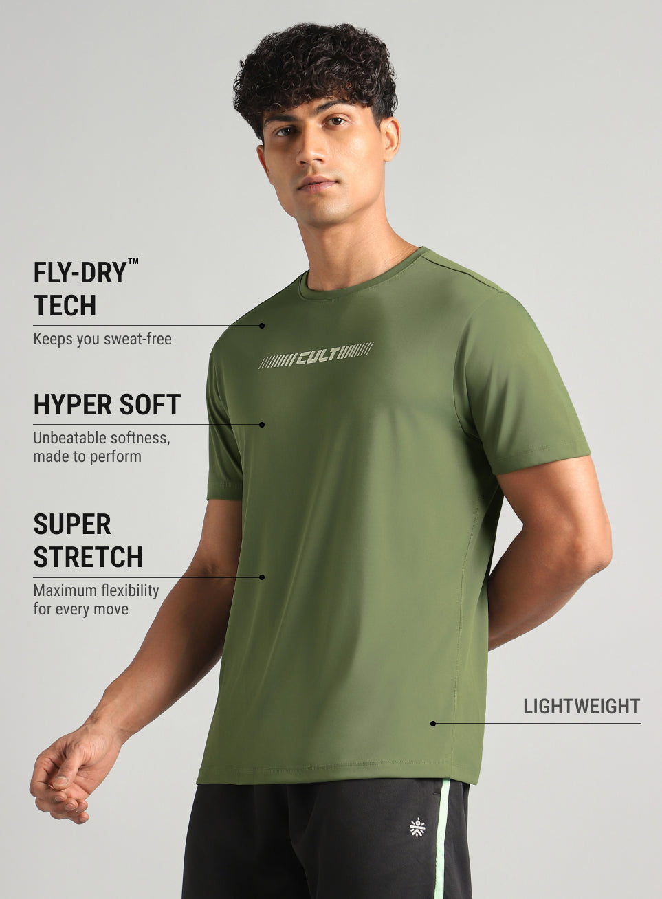 Men's Olive Everyday Performance T-shirt