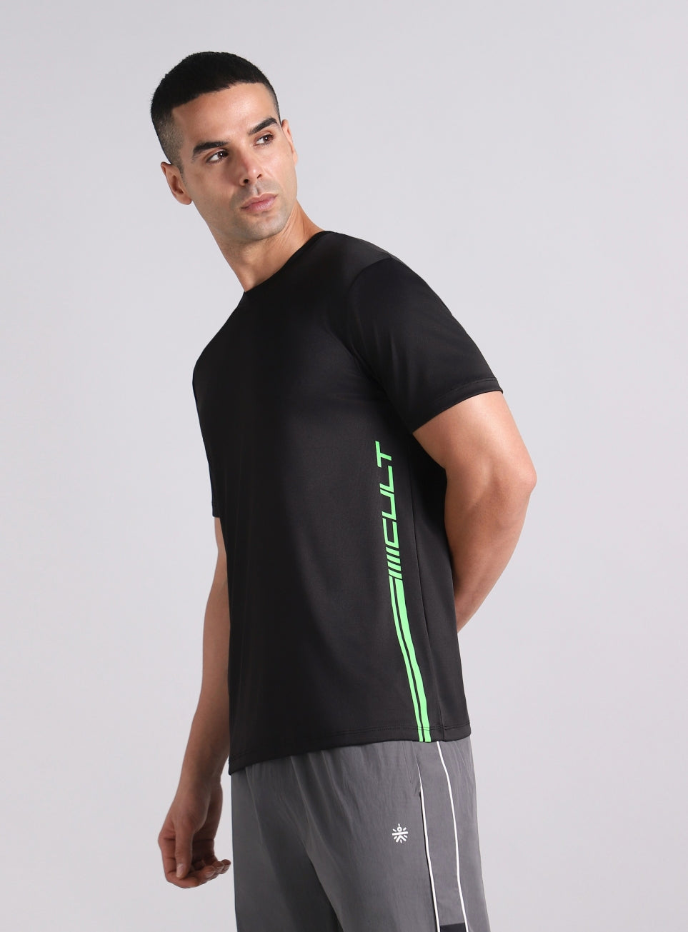 Men's Black Warm Up Training T-shirt