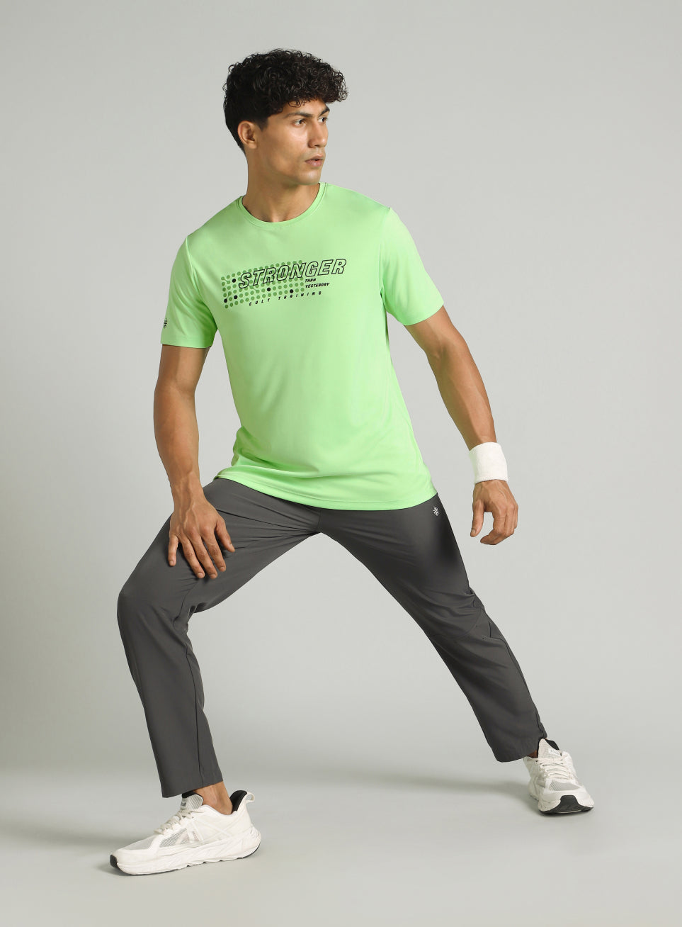 Men's Lime Train Stronger T-shirt