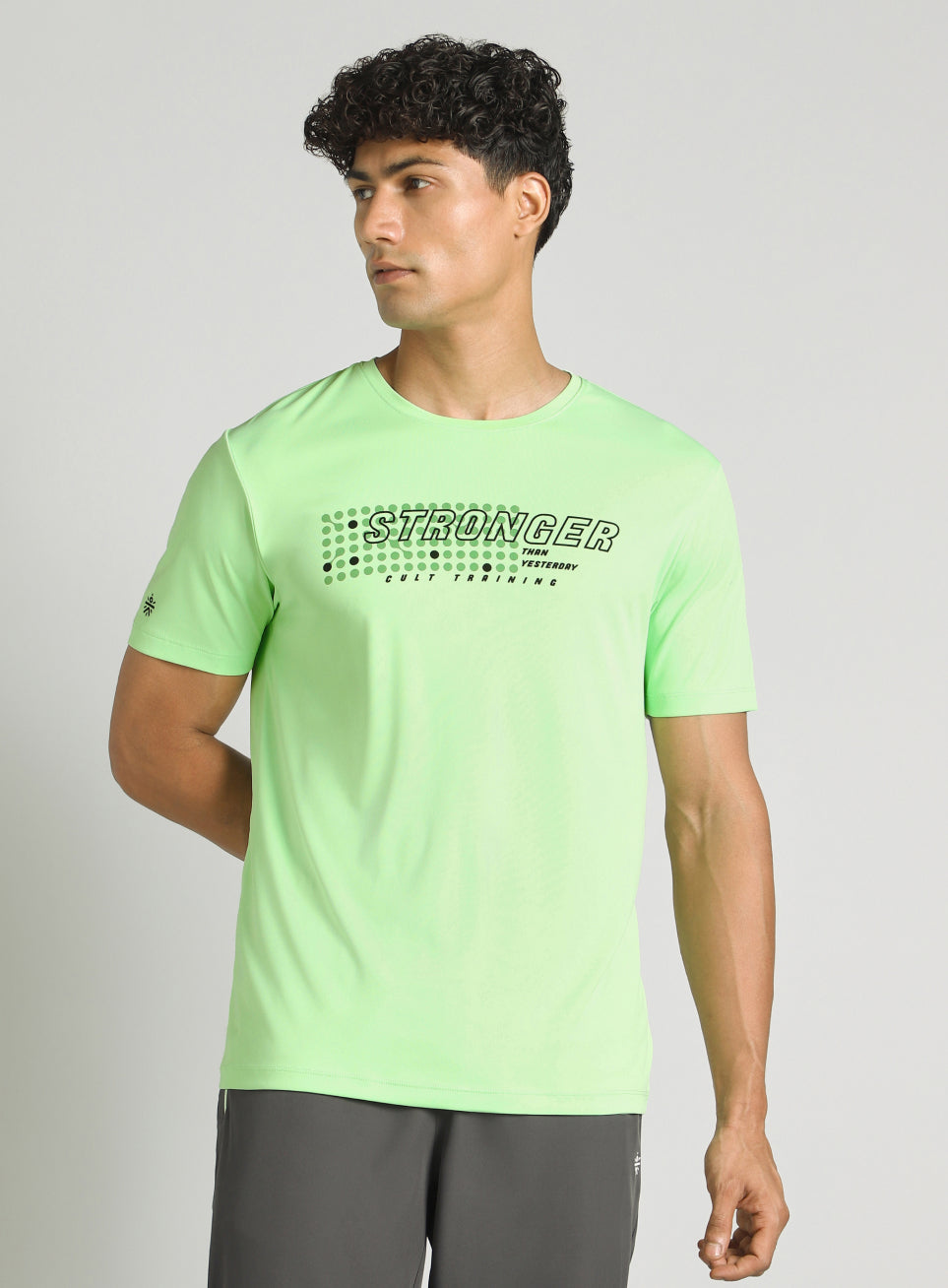 Men's Lime Train Stronger T-shirt