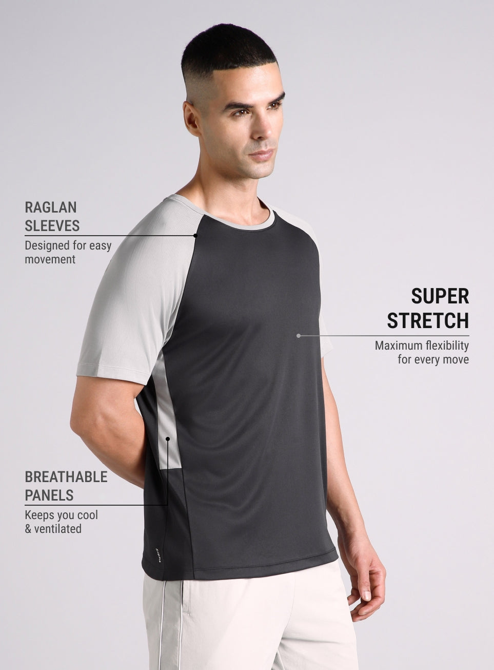 Men's Black Power Up Training T-shirt