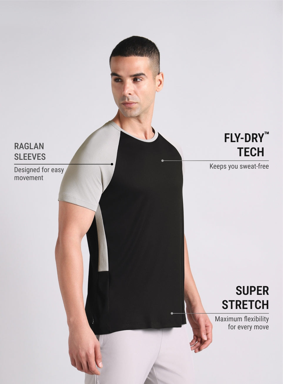 Men's Black Power Up Training T-shirt