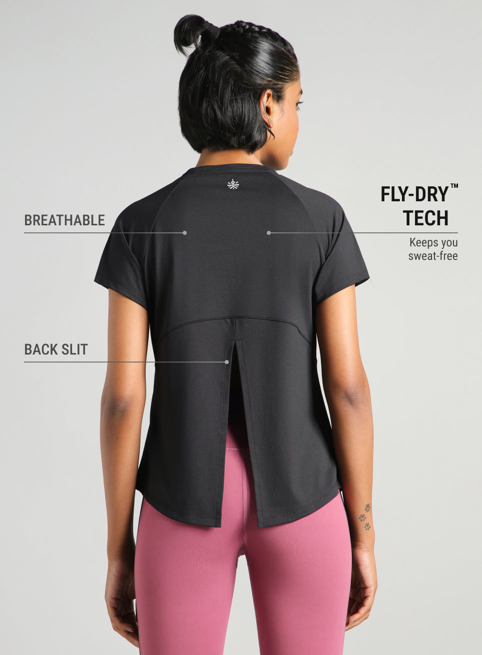 Women's Black Flow HIIT Top
