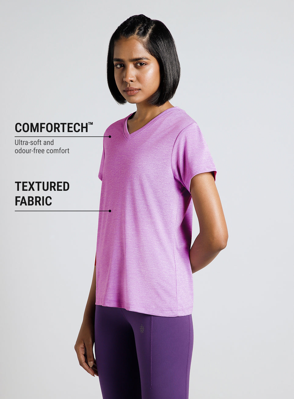 Women's Purple Cult Ulitmate Training COMFORtech™ V-Neck T-shirt