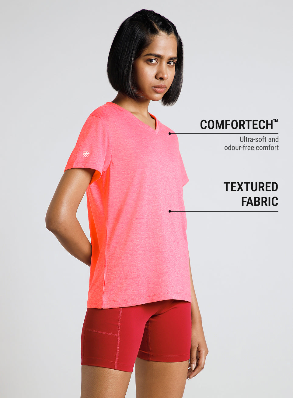 Women's Pink Cult Ulitmate Training COMFORtech™ V-Neck T-shirt