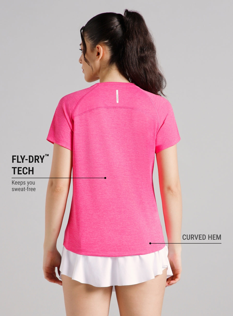 Women's Muscle Flex Pink COMFORtech T-shirt