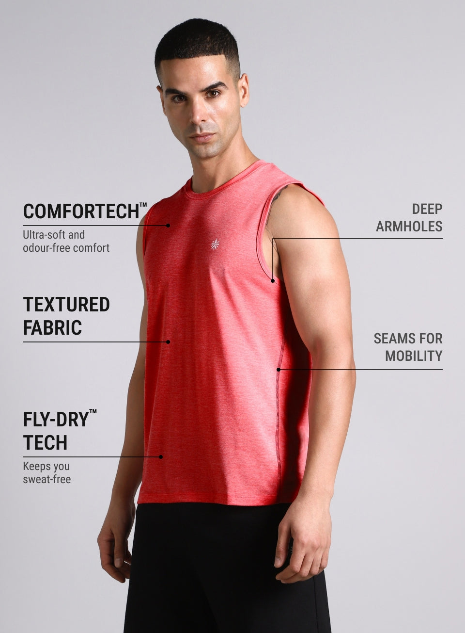 Men's Coral Training Essential COMFORtech Tank
