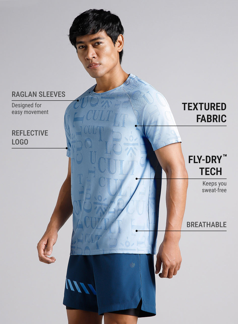 Men's Blue CULT ZERO Run Tee