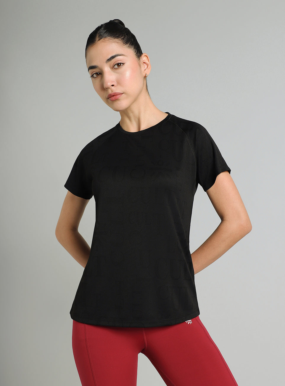 Women's Black CULT ZERO Knit Tech Running T-shirt