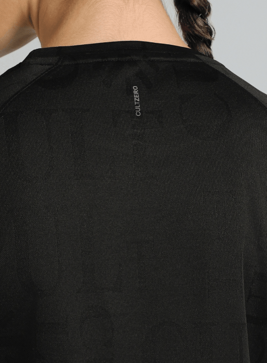 Women's Black CULT ZERO Knit Tech Running T-shirt