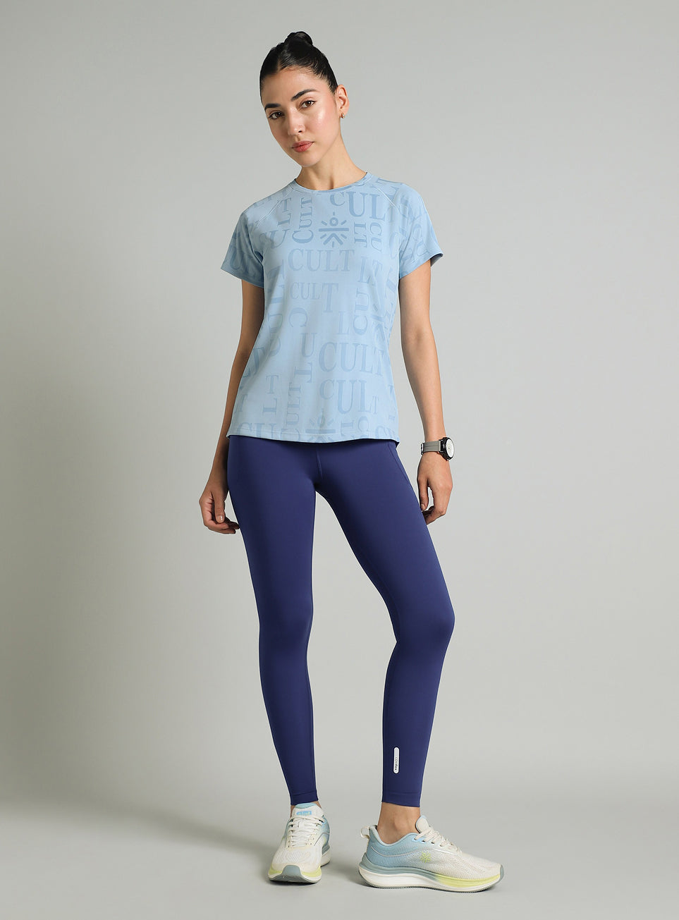 Women's Blue CULT ZERO Knit Tech Running T-shirt