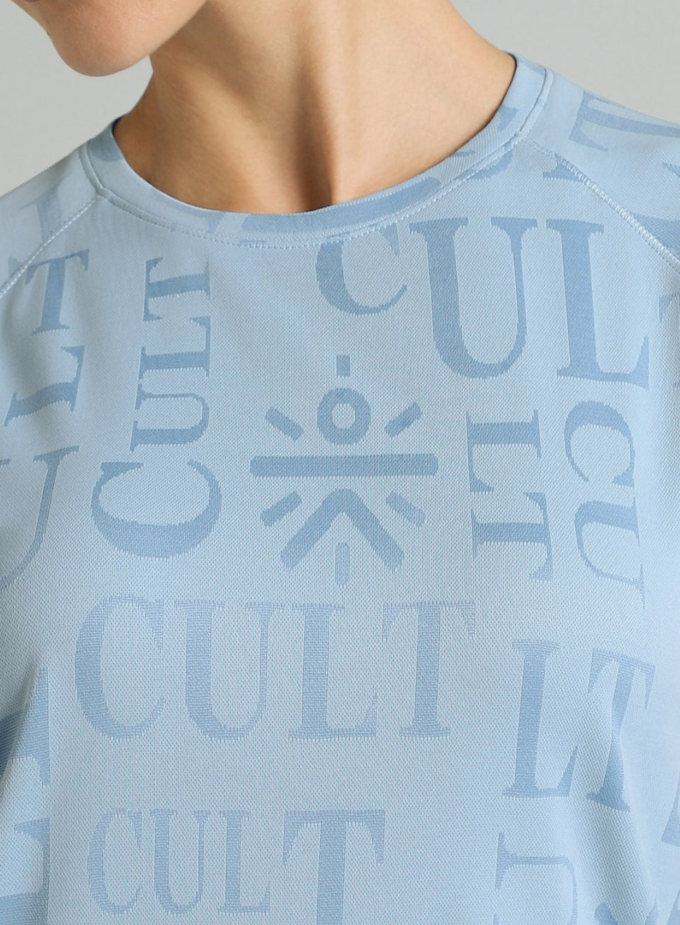 Women's Blue CULT ZERO Knit Tech Running T-shirt
