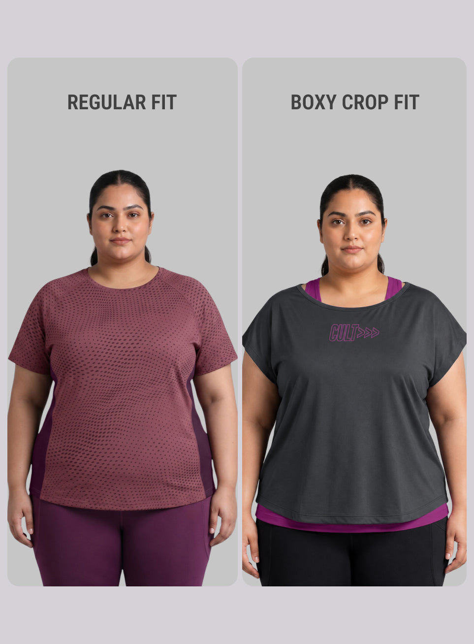 Women's Dark Grey Tank Layered Training Plus Size T-shirt