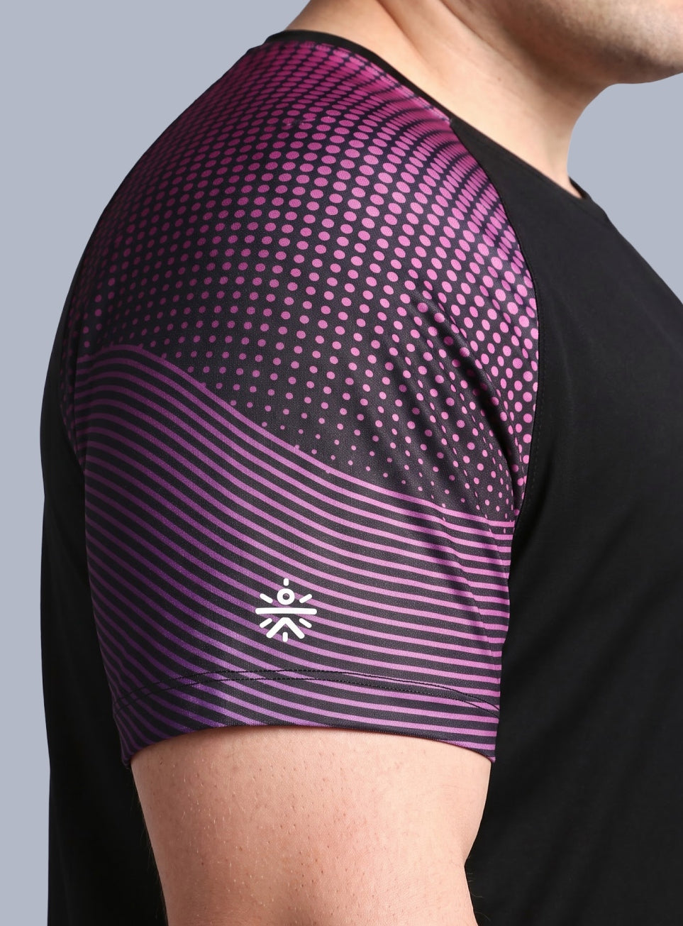 Men's Black Pop Up Training Essential Plus Size T-shirt