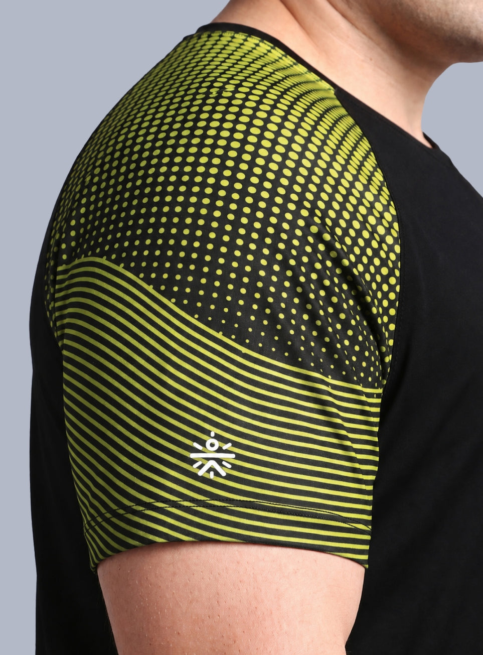 Men's Black Pop Up Training Essential Plus Size T-shirt