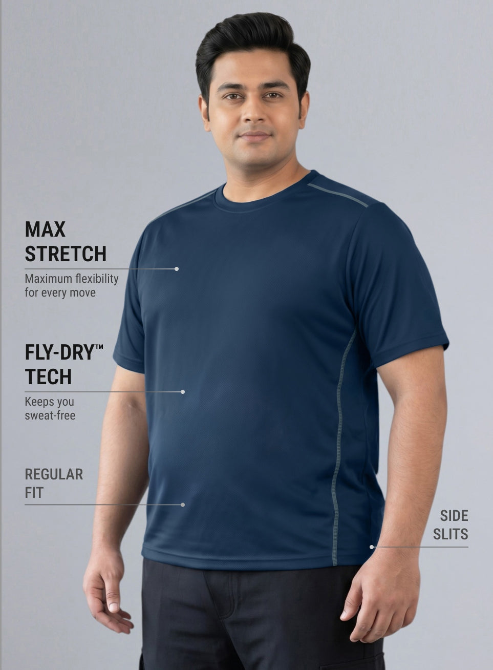 Men's Navy Training Essential Plus Size T-shirt
