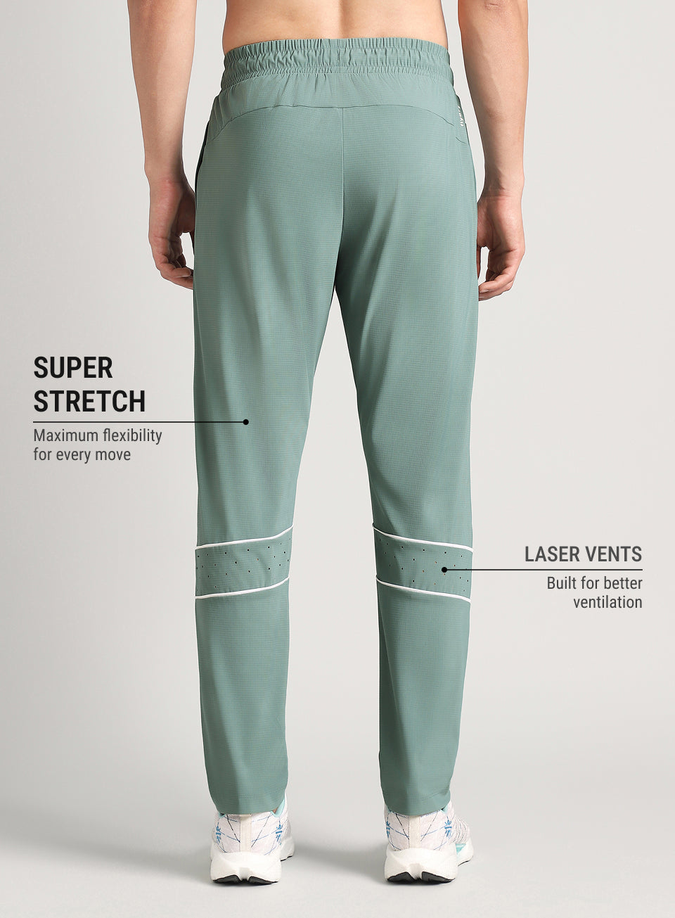 Men's Blue Self Stripe Tech Training Trackpants