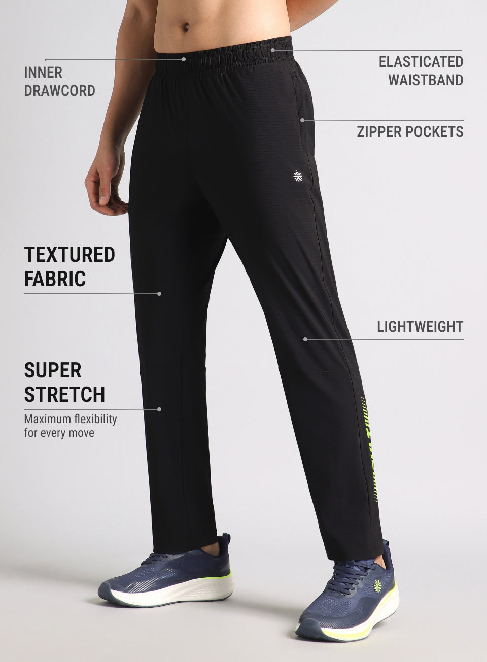 Men's Black Cult Performance Training Trackpants