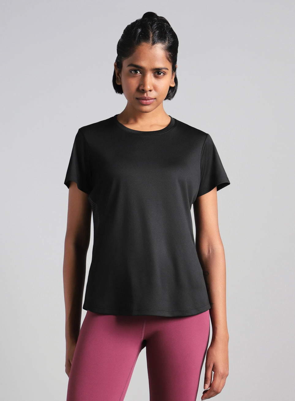 Women's Black Contour Print T-shirt