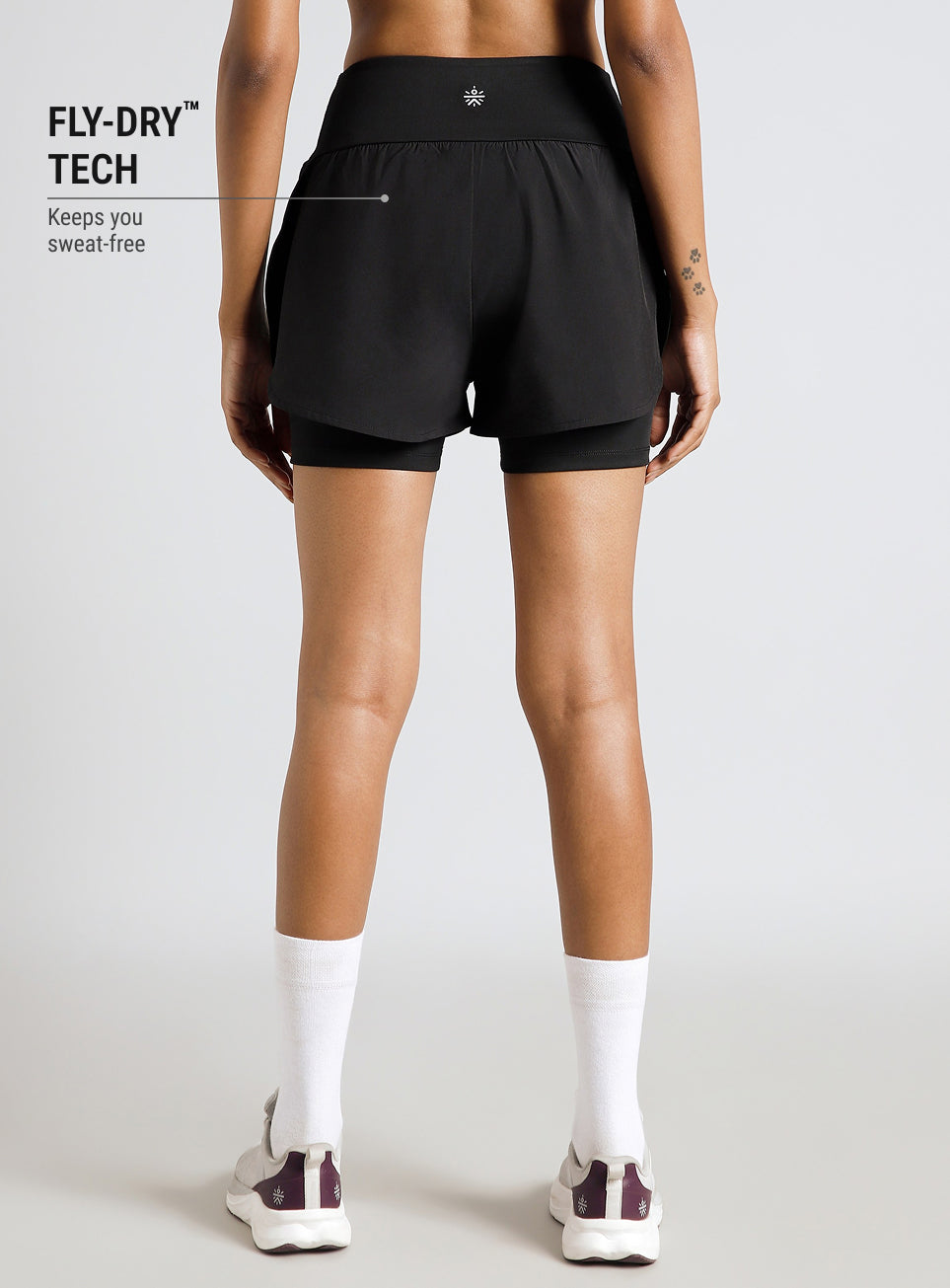 Women's Black Performance Pro Training Layered Shorts