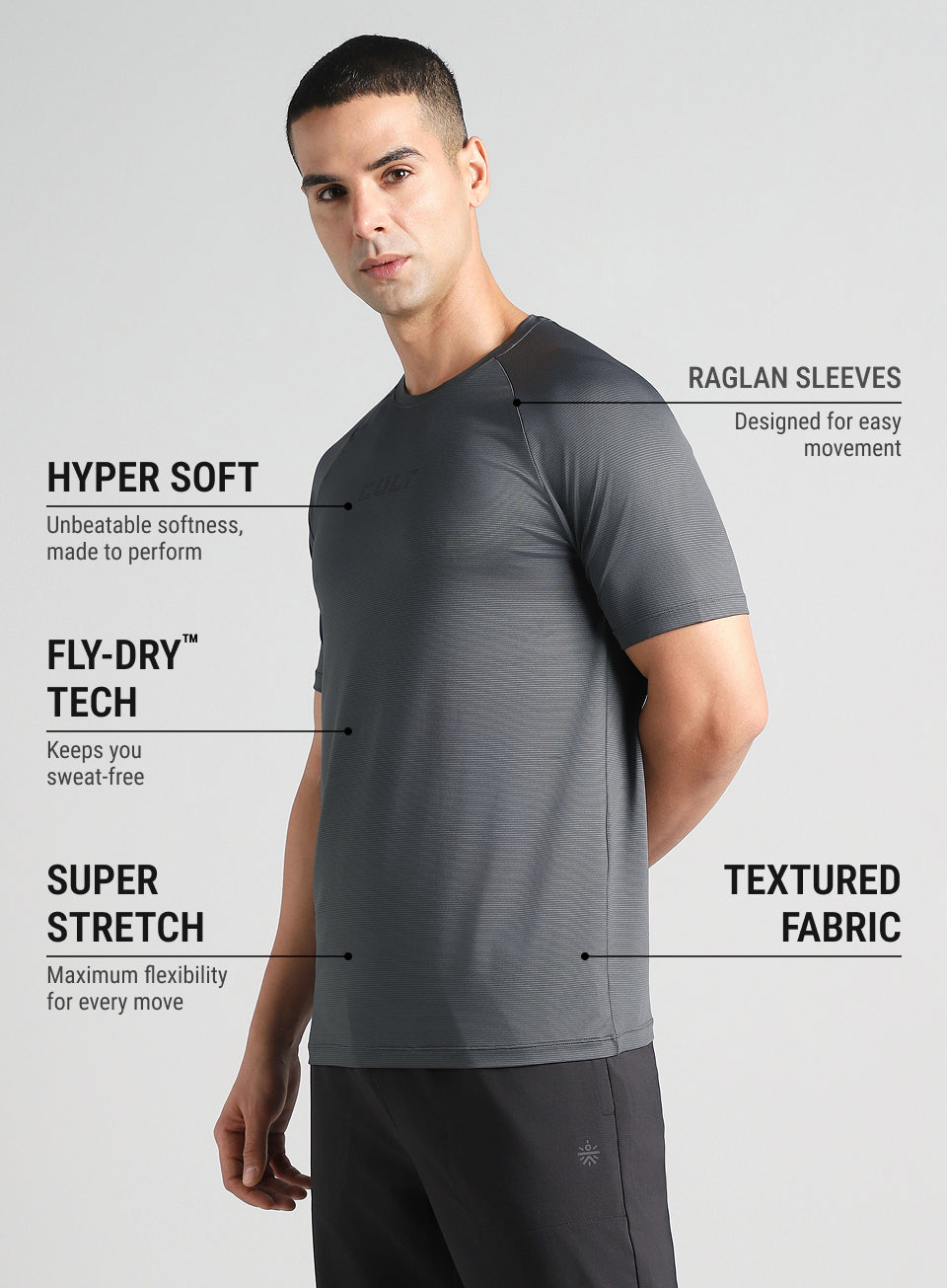 Men's Grey Ultra Man Training T-shirt