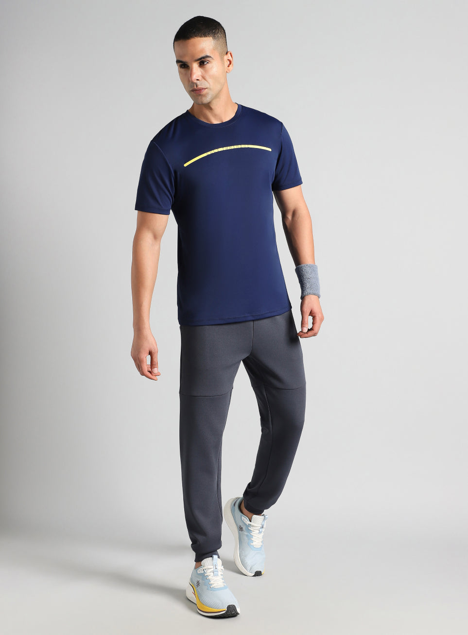 Men's Navy Sculpted Print Training T-shirt