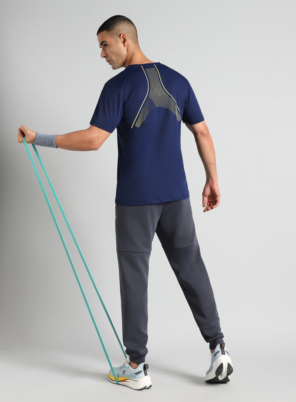 Men's Navy Sculpted Print Training T-shirt