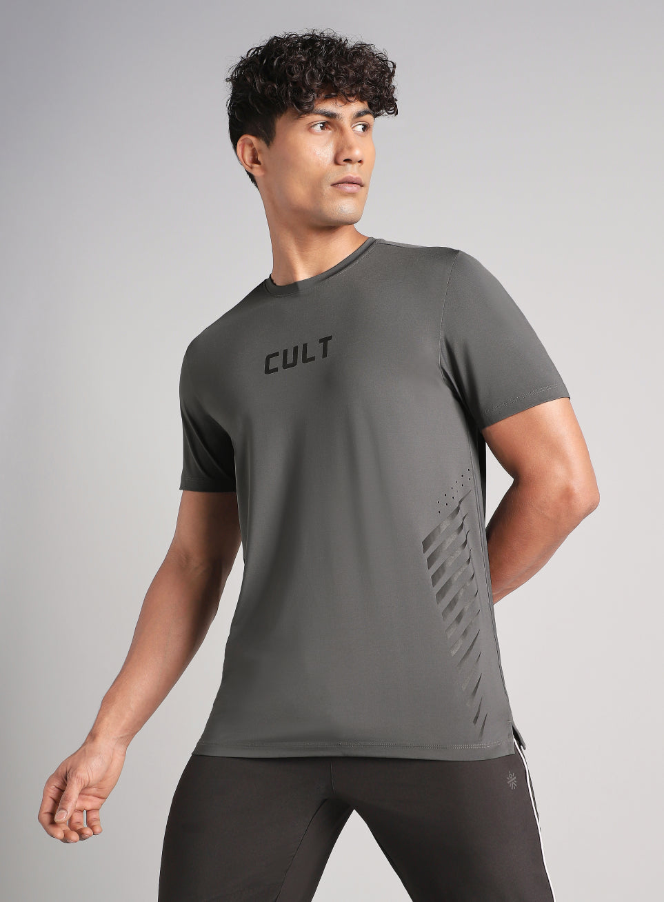 Men's Dark Grey Contour Vent Training T-Shirt