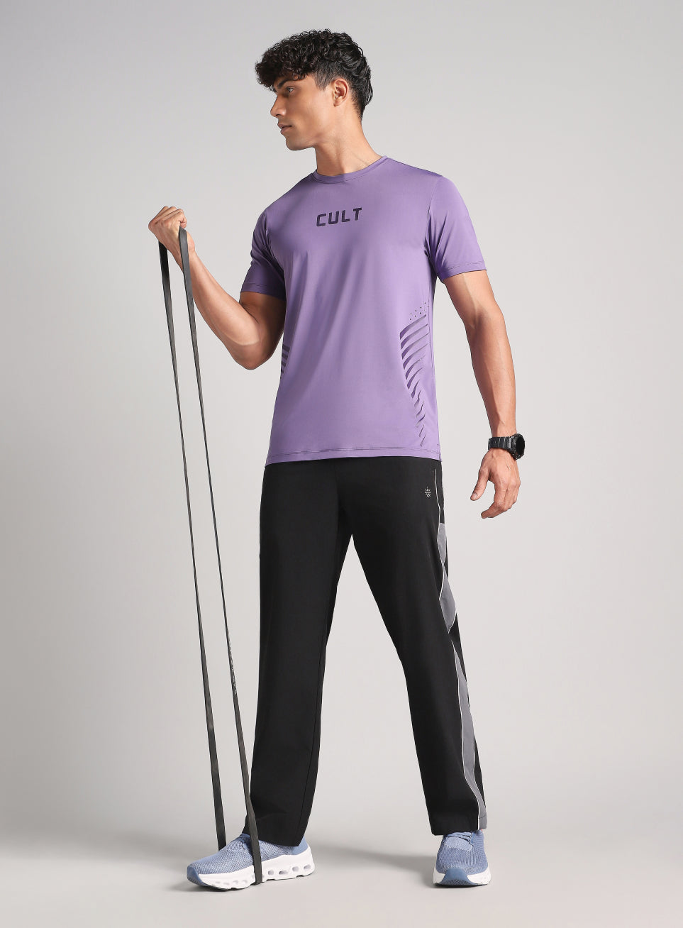 Men's Purple Contour Vent Training T-Shirt