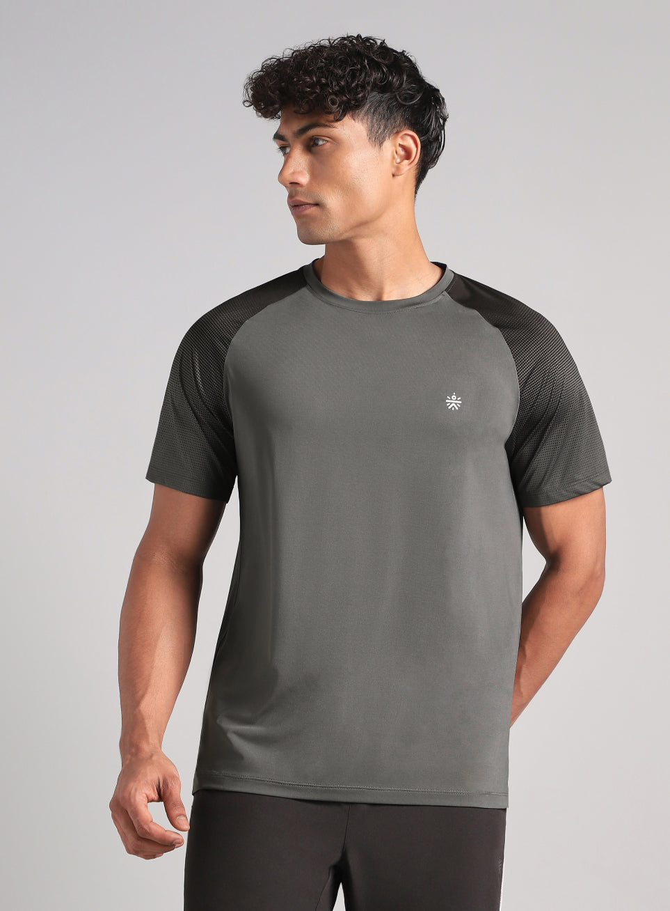Men's Dark Grey Power Pop Training T-Shirt