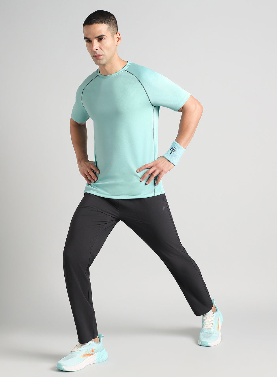 Men's Turquoise Everyday Workout Train T-shirt