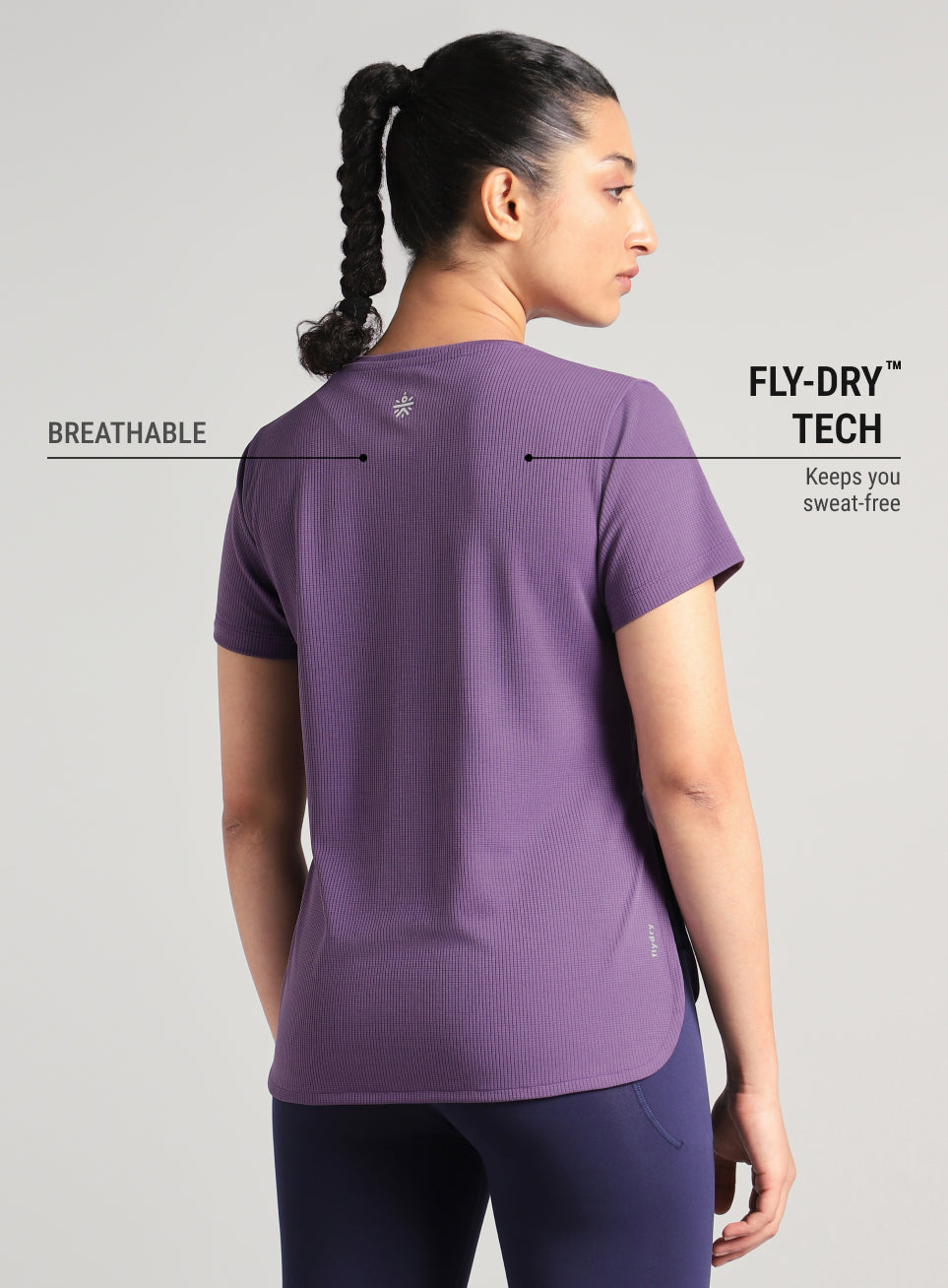 Women's Purple Core Training Longline T-shirt