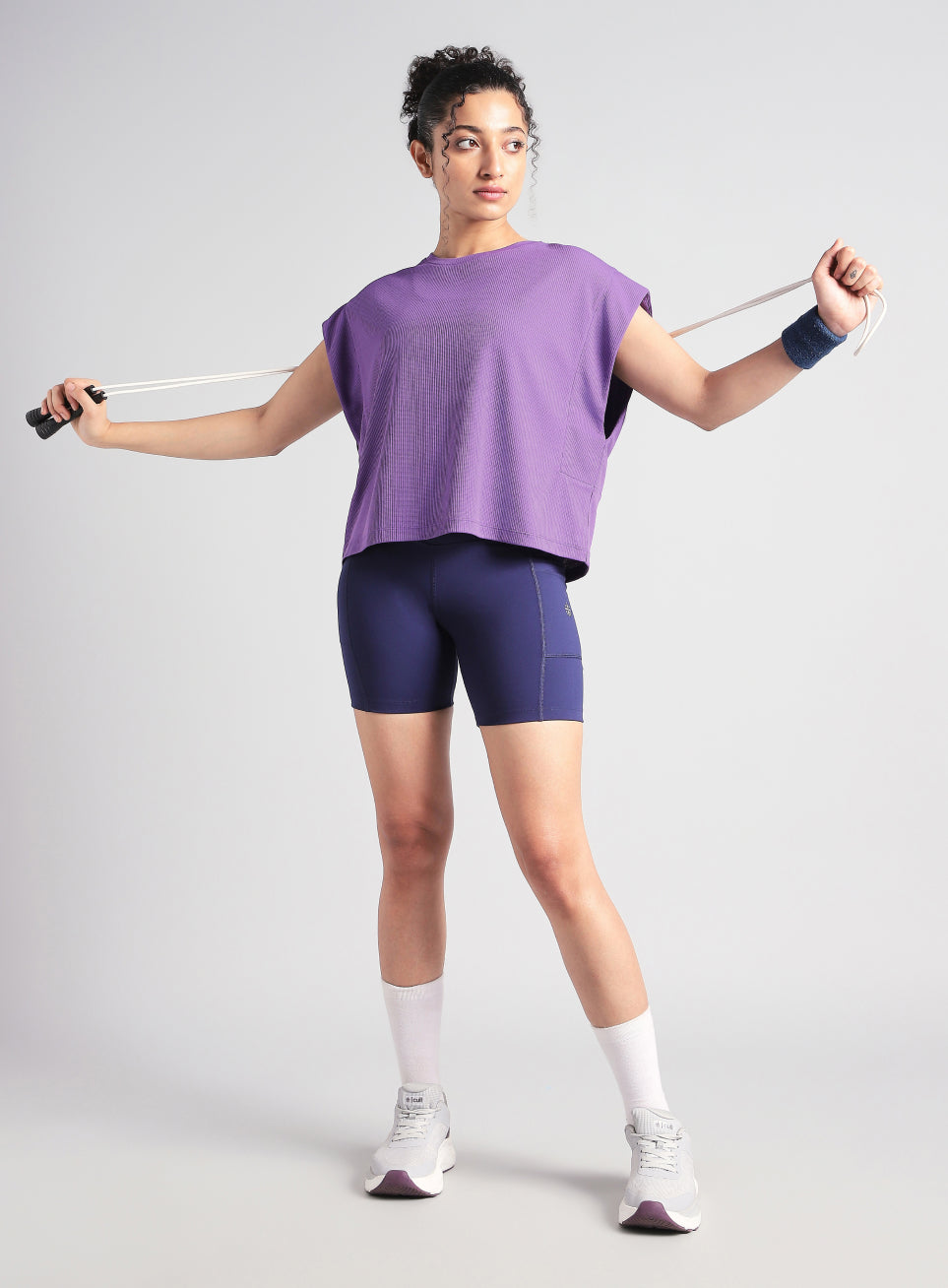 Women's Purple Sculpt Muscle T- shirt