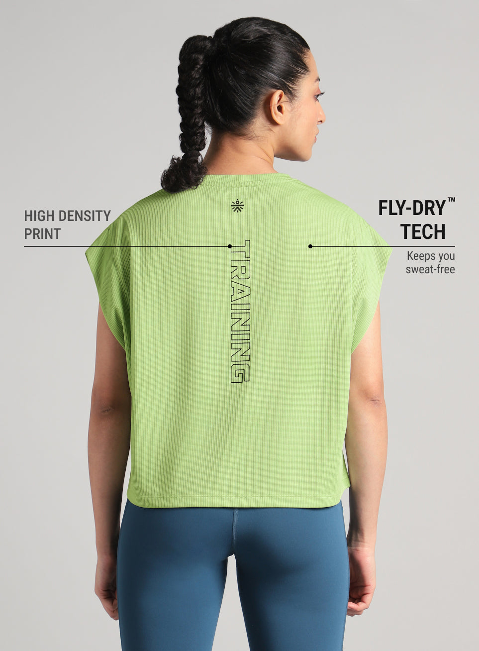 Women's Green Sculpt Muscle T- shirt