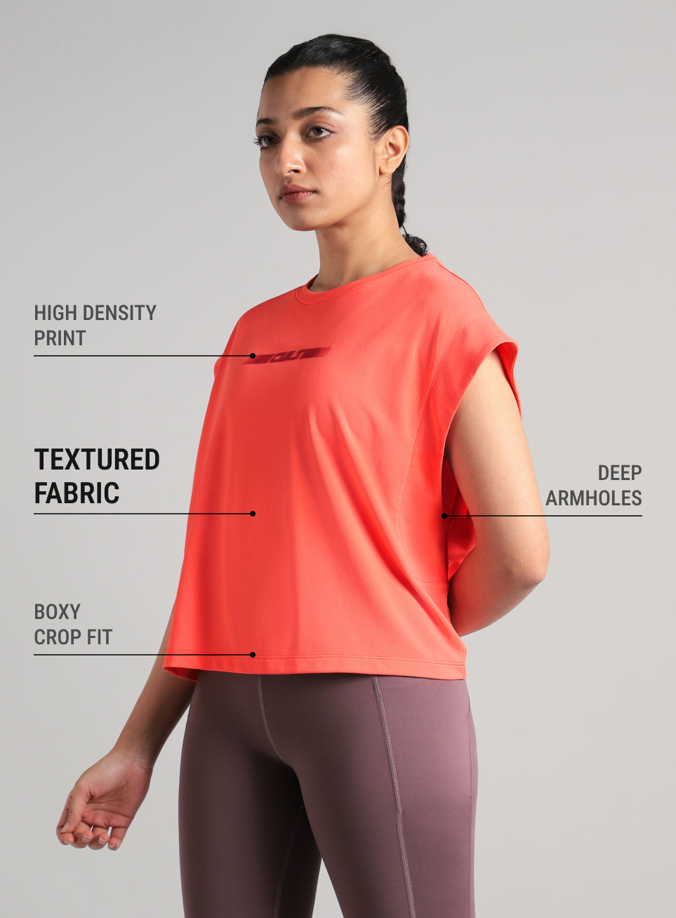 Women's Peach Muscle Ease Boxy Fit T-shirt