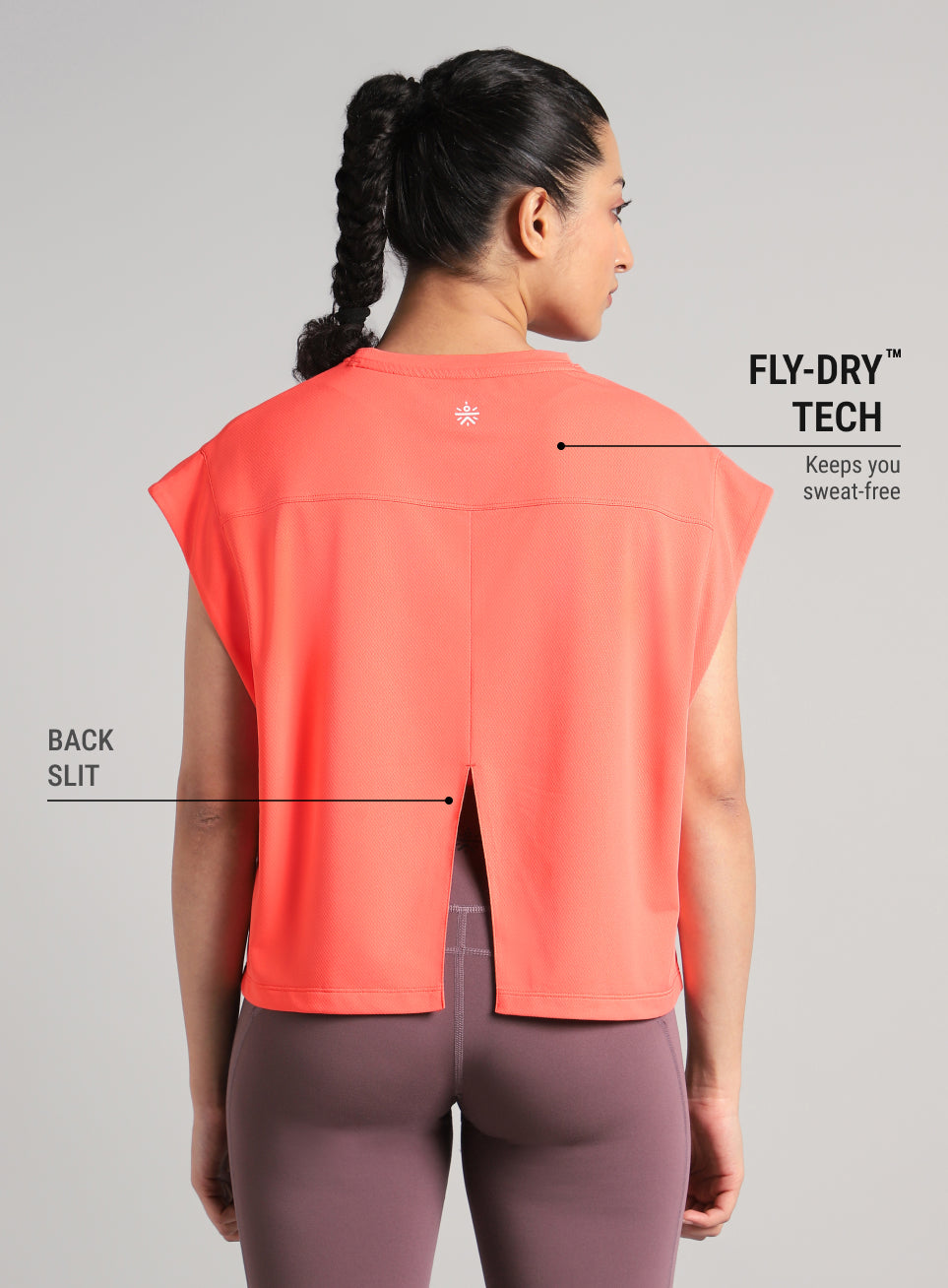 Women's Peach Muscle Ease Boxy Fit T-shirt