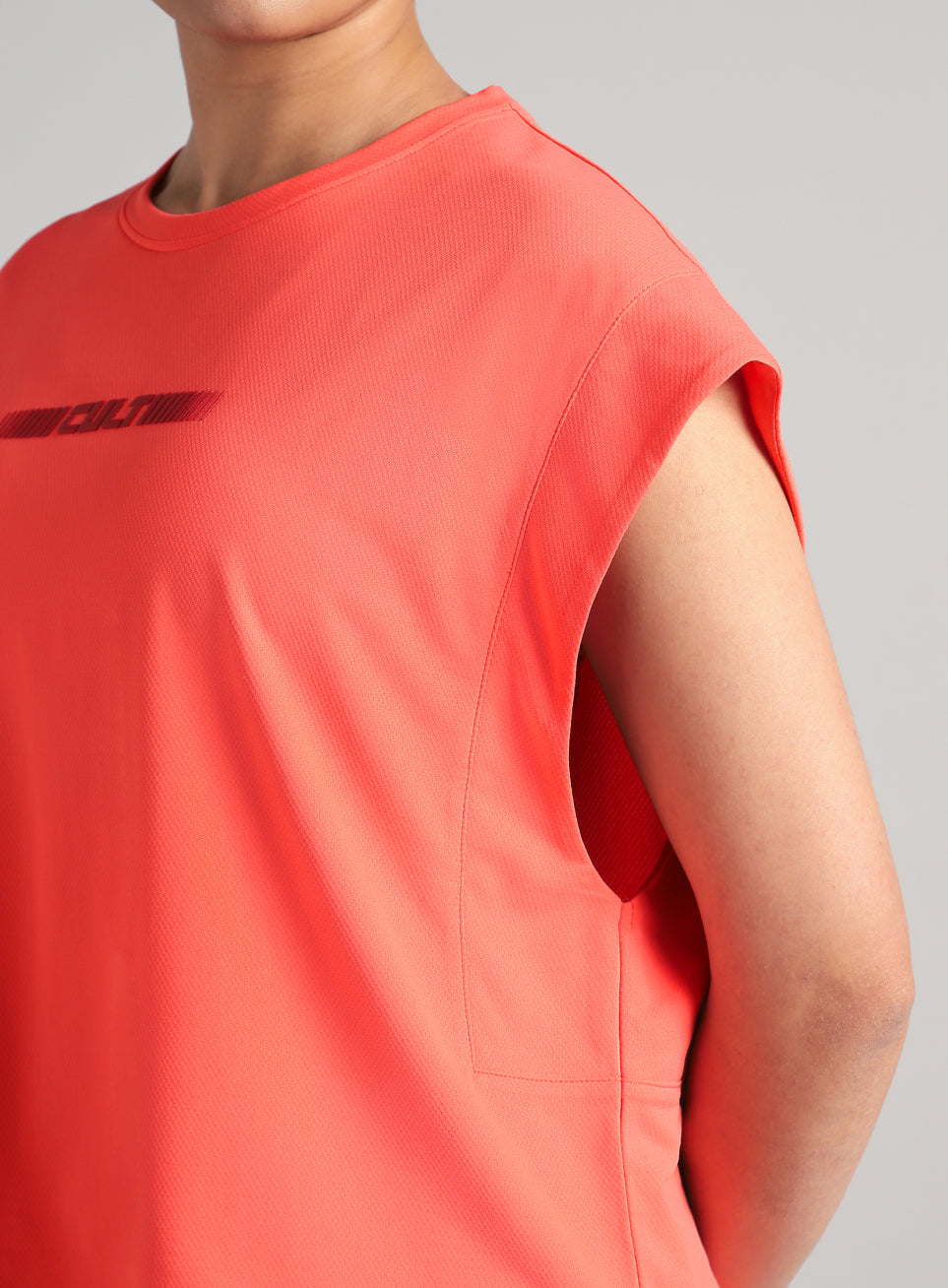 Women's Peach Muscle Ease Boxy Fit T-shirt